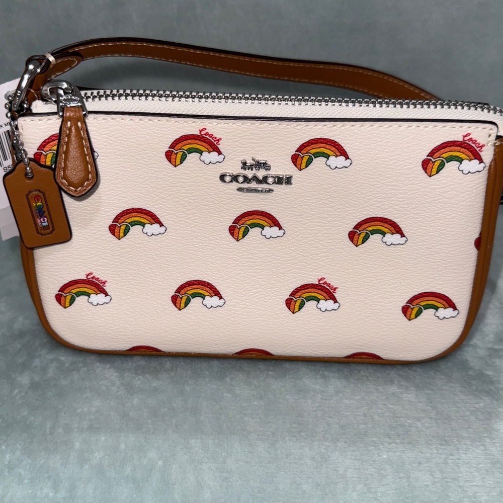 Coach Cream and Brown Rainbow Print Bag - Picture 17 of 17